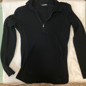 Black pullover sweater. Zipper in the front. Thermal fabric. Excellent condition